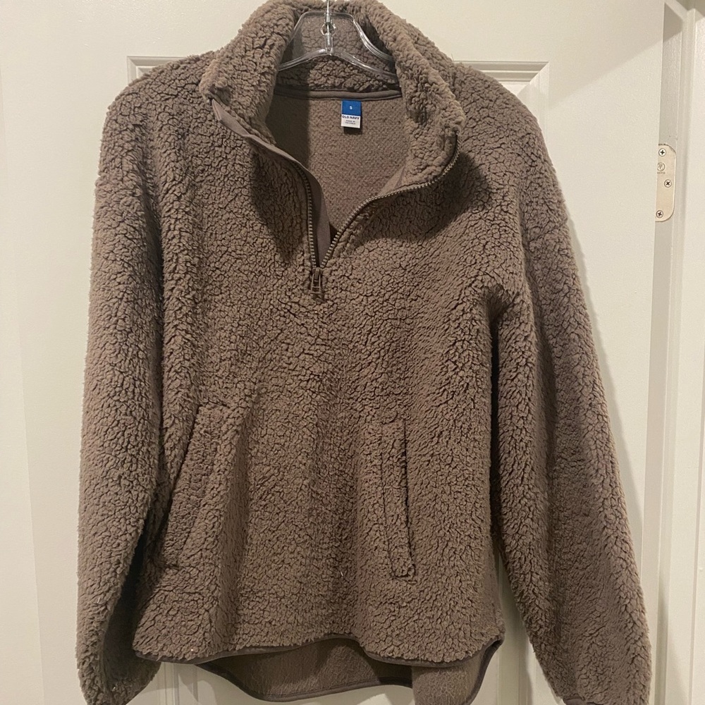 Womens brown half zip fleece, size small